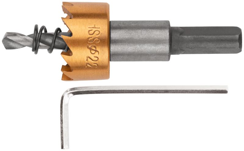  Коронка кольцевая по металлу 22мм титан. покрытие; HSS сталь FIT 36862 фото в каталоге от BTSprom.by