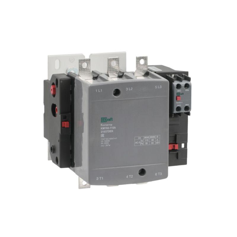 контактор 115а 220в ас ас3 ас4 1но+1нз км-102 dekraft 21937dek от BTSprom.by
