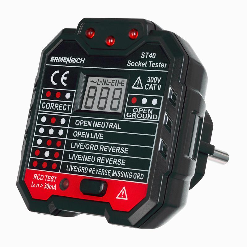 тестер розеток zing st40 ermenrich 82963 от BTSprom.by