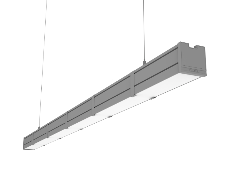светильник светодиодный mercury pro gl 1516х66х68 73вт 3000к cri90 подвесной аварийный автономный постоянного действия рассеив. опал закал. стекло ral7045 сер. муар с декор. проводом 2м и компл. подвесов 2м varton v1-r0-7r258-31goa-5407330 от BTSprom.by