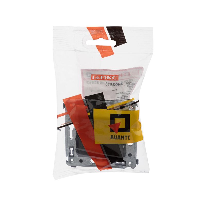  Розетка телевизионная проходная TV СП Avanti "Черный квадрат" DKC 4402513 фото в каталоге от BTSprom.by