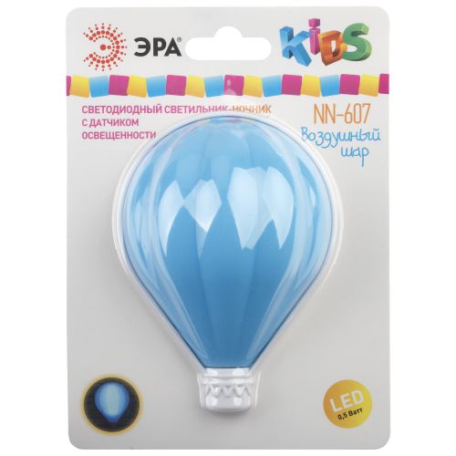  Светильник NN-607-LS-BU ночник "Воздушный шар" син. ЭРА Б0019099 фото в каталоге от BTSprom.by