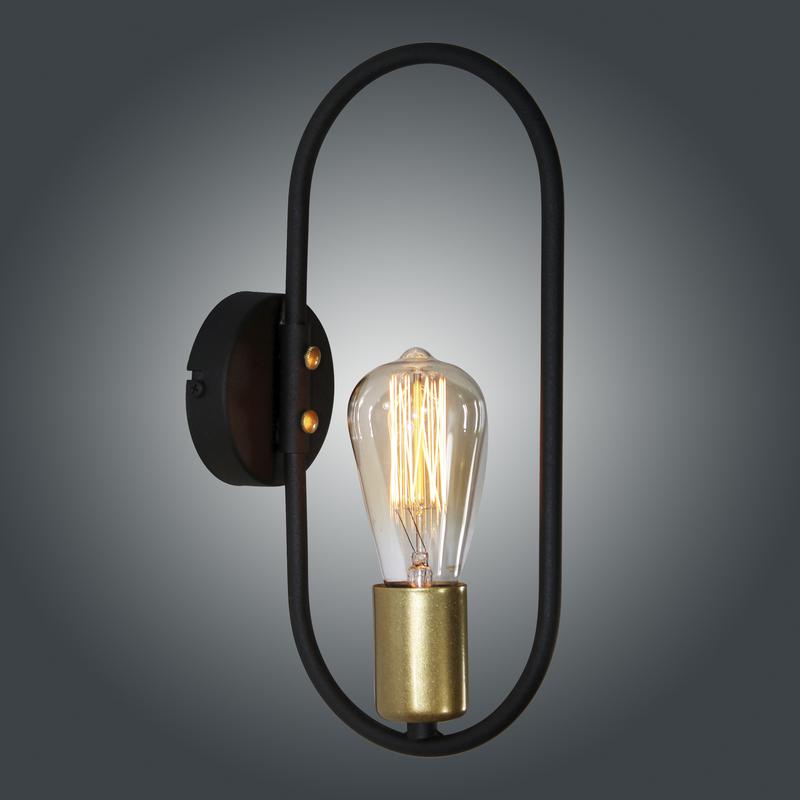  Светильник "Солей" 511 НББ 01-60-187 Е27 (ИМ) настенный черн. зол. Элетех 1005405395 фото в каталоге от BTSprom.by