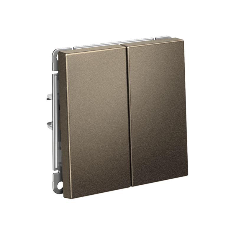  Выключатель 2-кл. ArtGallery (сх. 5) 10AX механизм мокко SE GAL000651 фото в каталоге от BTSprom.by