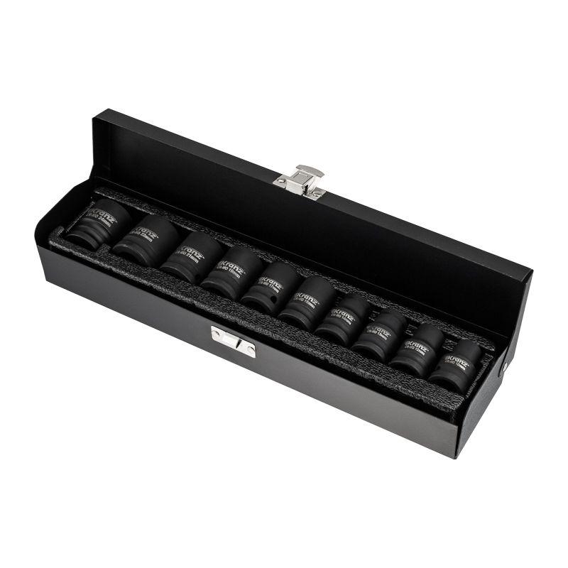 набор шестигранных ударных торцевых головок 1/2дюйм 38мм 10-24мм метал. кейс (10 предметов) kranz kr-12-8422 от BTSprom.by