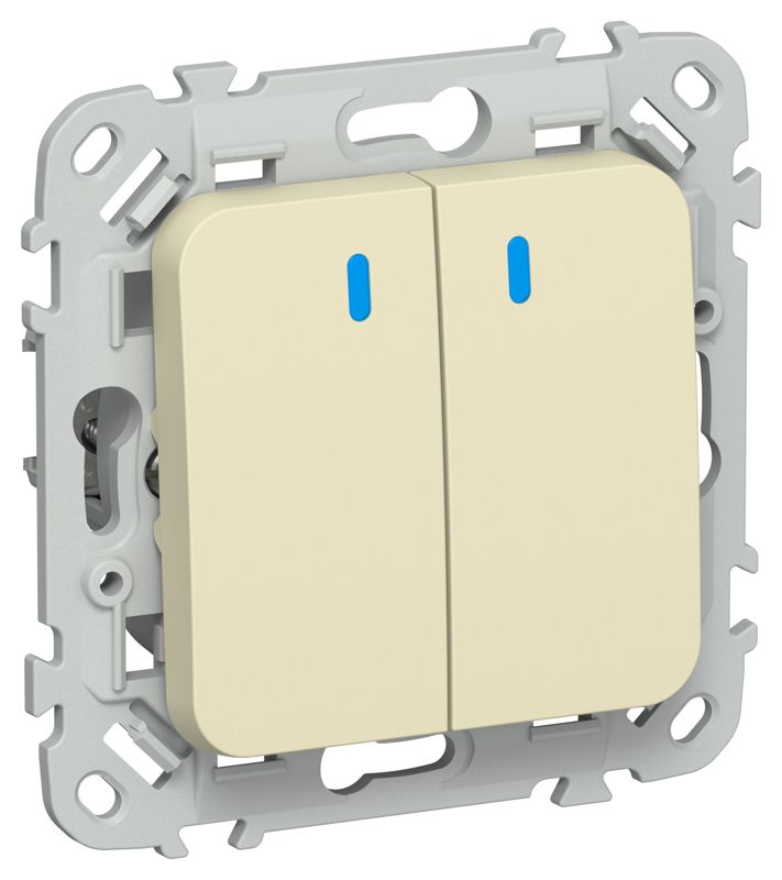 выключатель проходной 2-кл. сп flite вс62-1-1-флн 10а с индикацией механизм навахо iek fi-v22-1-10-1-k87 от BTSprom.by