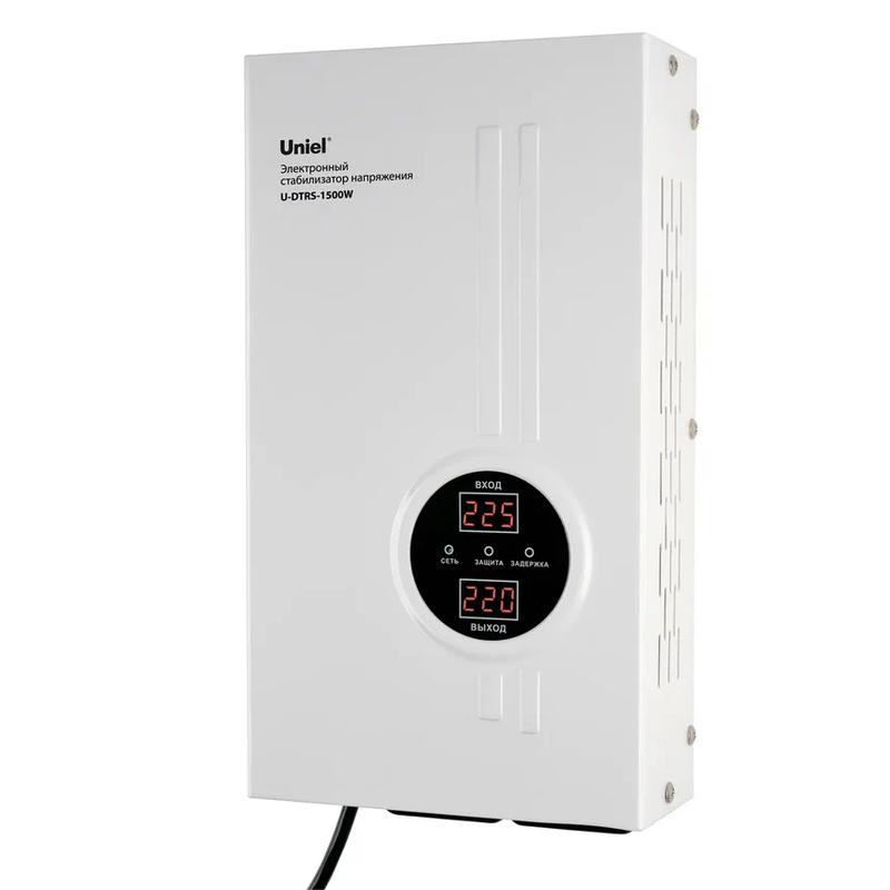 стабилизатор напряжения u-dtrs-1500w 1ф 1.5ква релейный ультратонкий настен. uniel ul-00010578 от BTSprom.by