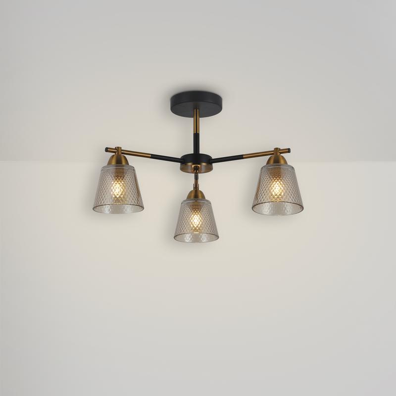  Люстра Kello 60Вт E27х3 IP20 Freya FR4015PL-03BBZ фото в каталоге от BTSprom.by