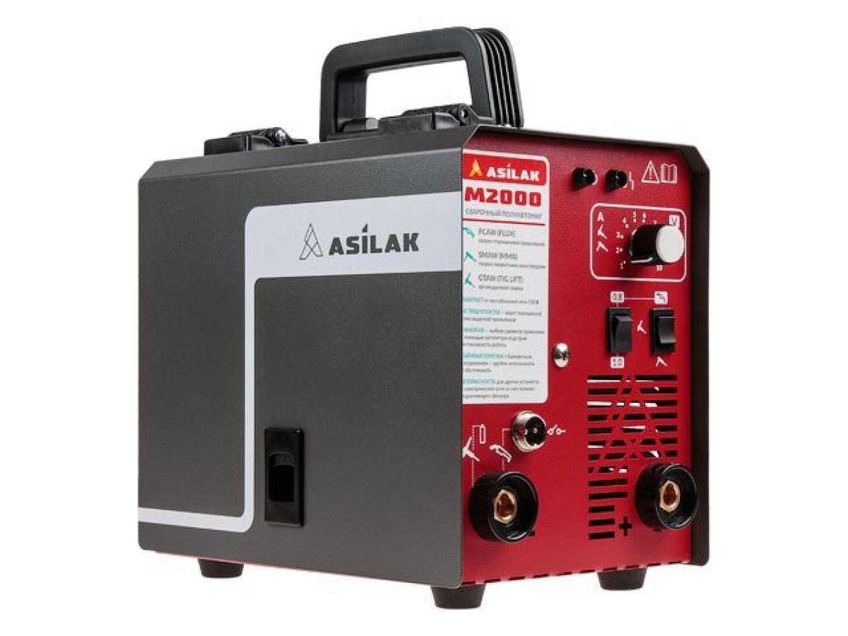 полуавтомат сварочный asilak m2000 (230в, 20-180 а, 80в, flux/mma/tig lift, байонетный разъем, без подкл. газа) as1569-5 от BTSprom.by
