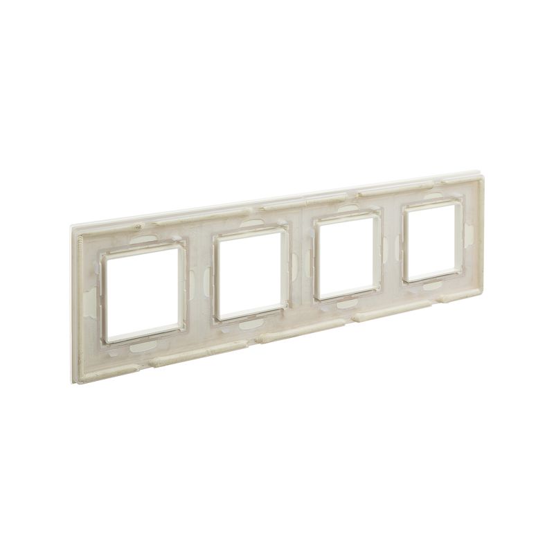  Рамка 4-м 8мод. Avanti натуральн. стекло свет. зел. DKC 4406828 фото в каталоге от BTSprom.by