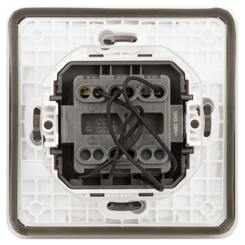  Выключатель Эксперт 11-1525-01 двойн. с подсветкой IP55 10АХ-250В СУ бел. Эра Б0063304 фото в каталоге от BTSprom.by