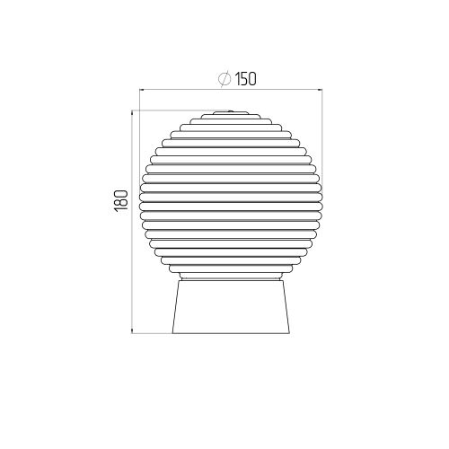  Светильник НБП 01-60-004 с прямым основанием Гранат стекло IP20 E27 max 60Вт D150 шар ЭРА Б0052008 фото в каталоге от BTSprom.by