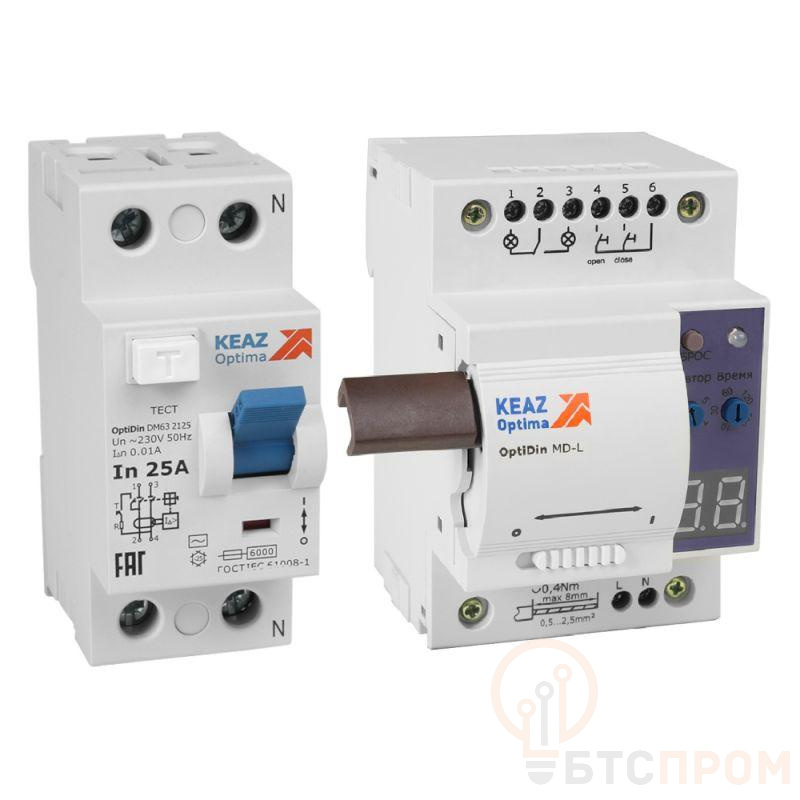 Моторпривод OptiDin MD-L-УХЛ4 + ВДТ без защиты от сверхтоков OptiDin DM63-2225-AС-УХЛ4 (2P 25 30mA) КЭАЗ 361852 фото в каталоге от BTSprom.by  Моторпривод OptiDin MD-L-УХЛ4 + ВДТ без защиты от сверхтоков OptiDin DM63-2225-AС-УХЛ4 (2P 25 30mA) КЭАЗ 361852 фото в каталоге от BTSprom.by