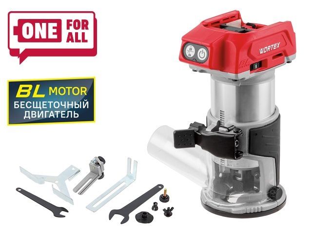аккум. фрезер кромочный wortex cmm 1835 в кор. all1 xlt solo бесщет., 18 в, цанга 6/8, рег. об, конс (10000-30000 об/мин) cmm183502629 от BTSprom.by