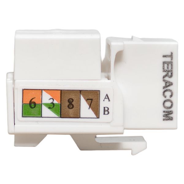  Модуль Keystone RJ45 кат.5E неэкранир. 110 IDC 90град. бел. TERACOM PRO EKF TRP-KSTN-90D-5EUTP-WH фото в каталоге от BTSprom.by