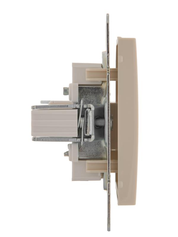  Розетка компьютерная СП Rain RJ45 16А IP20 механизм крем. LEZARD 703-0388-139 фото в каталоге от BTSprom.by