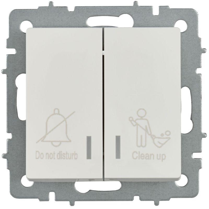  Выключатель 2-кл. BRITE 10А ВС10-2-9-БрБ для отелей с индик. механизм бел. IEK BR-V20-2-10-K01 фото в каталоге от BTSprom.by