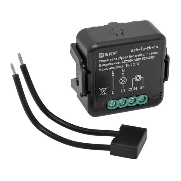  Реле умное в подрозетник 1-канальное Zigbee Connect Select без нейтрали EKF ssh-1g-zb-nn фото в каталоге от BTSprom.by