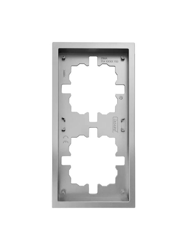 рамка 2-мест. горизонт. zima сер. матов. lezard 704-7400-147 от BTSprom.by