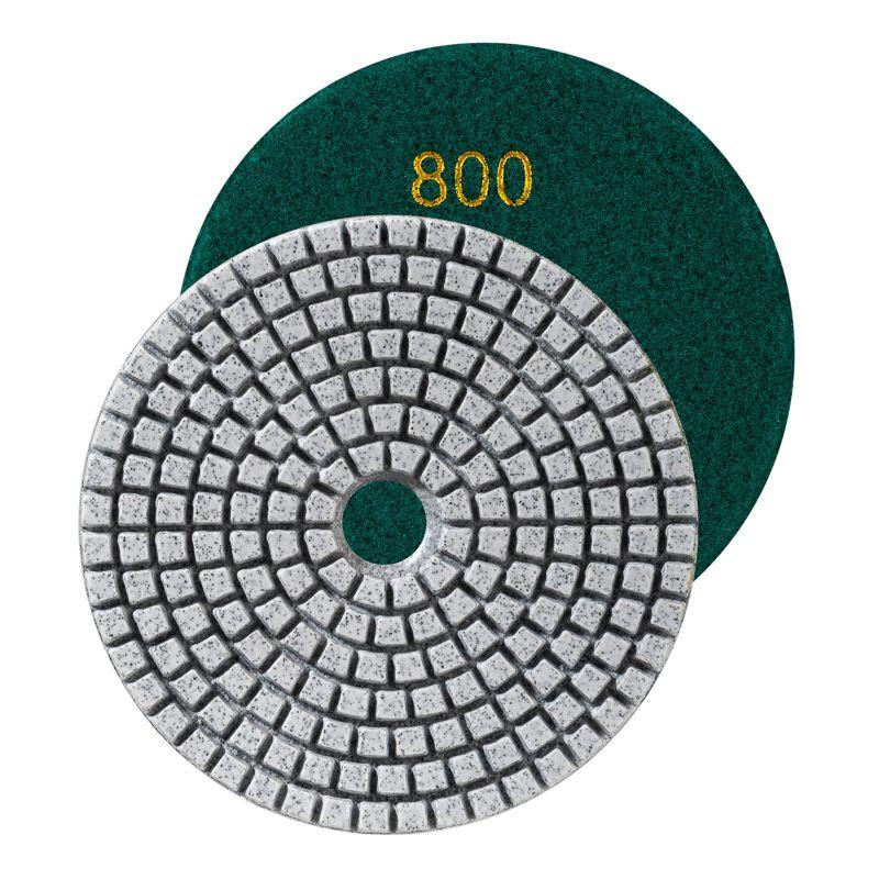 круг алмазный гибкий шлифовальный черепашка 100мм p800 сухое/мокрое шлифование kranz kr-90-0305 от BTSprom.by