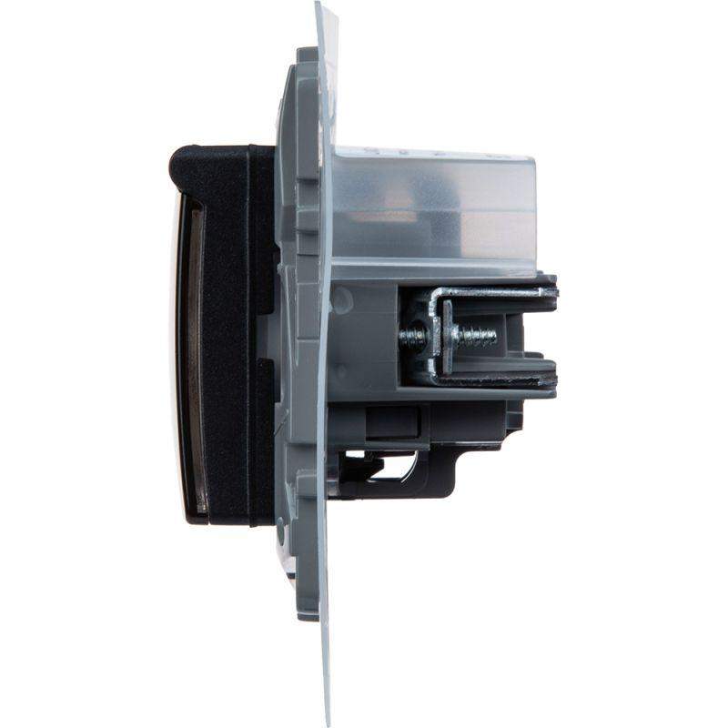  Розетка 1-м СП Etika 16А IP44 250В с заземл. со шторками с защ. крышкой безвинтов. зажимы антрацит IEK 672626 фото в каталоге от BTSprom.by