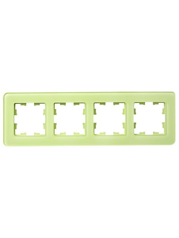  Рамка 4-м BRITE РУ-4-2-Бр стекло эко грин RE IEK BR-M42-G-41-K06 фото в каталоге от BTSprom.by