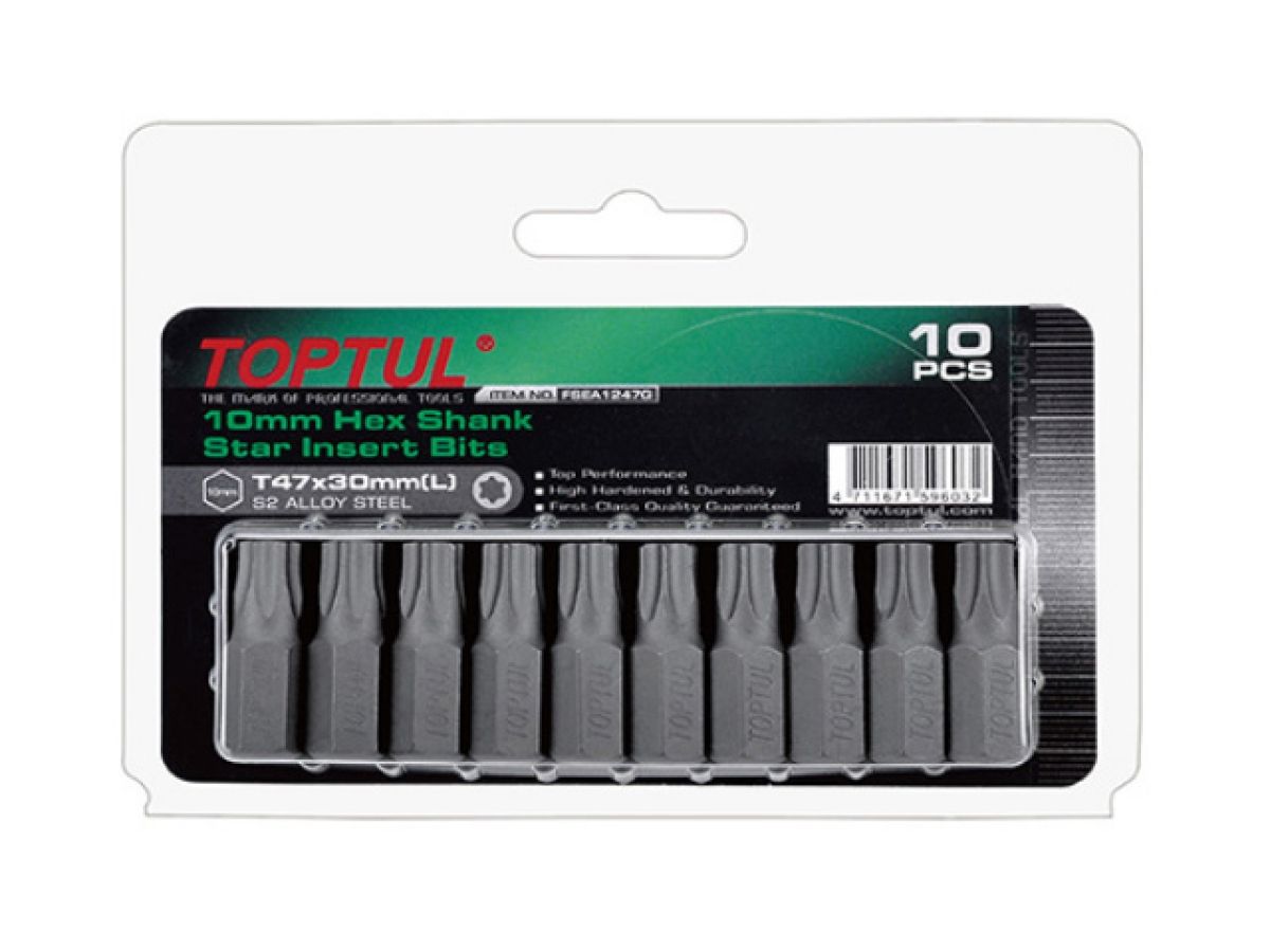 насадка torx t27 30мм 10шт блистер toptul fsea1227g от BTSprom.by