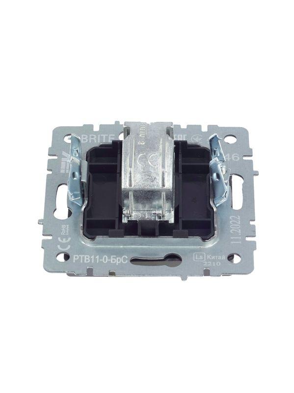  Розетка телевизионная оконечная TV СП Brite РТВ11-0-БрС механизм сталь IEK BR-A10-O-K46 фото в каталоге от BTSprom.by