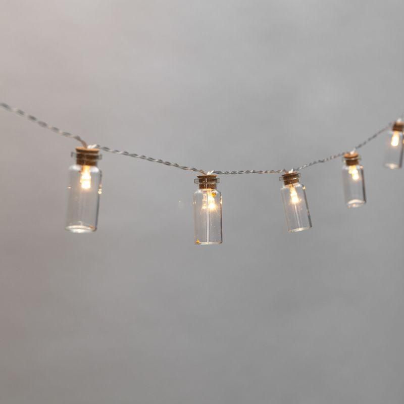 гирлянда светодиодная "баночки" 1.5м 10led тепл. бел. 0.1вт ip20 провод пвх прозр. элементы питания 2хaa (не в компл.) neon-night 303-096 от BTSprom.by