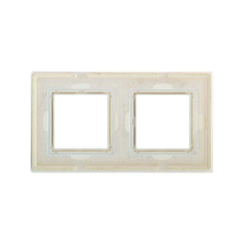  Рамка 2-м 4мод. Avanti натуральн. стекло свет. зел. DKC 4406824 фото в каталоге от BTSprom.by