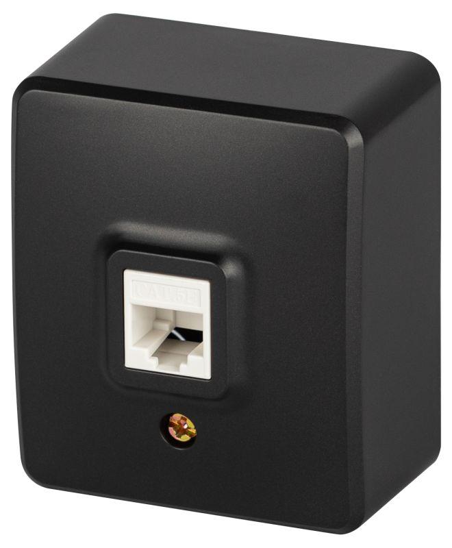 розетка эксперт 11-3203-05 информационная rj45 ip20 оу антрацит эра б0062988 от BTSprom.by