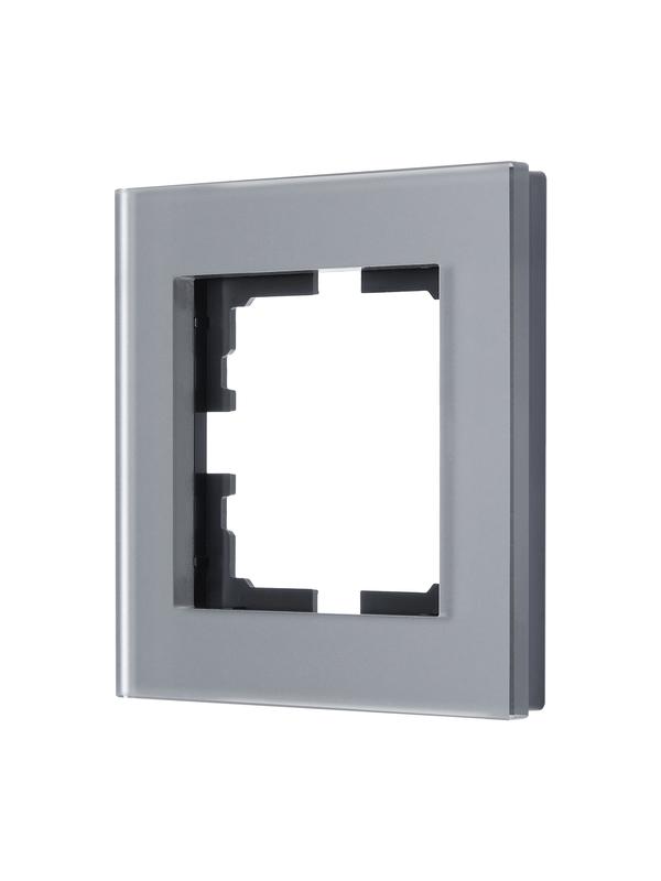 рамка 1-местн. гориз. vesna стекло асфальт матов. lezard 742-m6980-146 от BTSprom.by