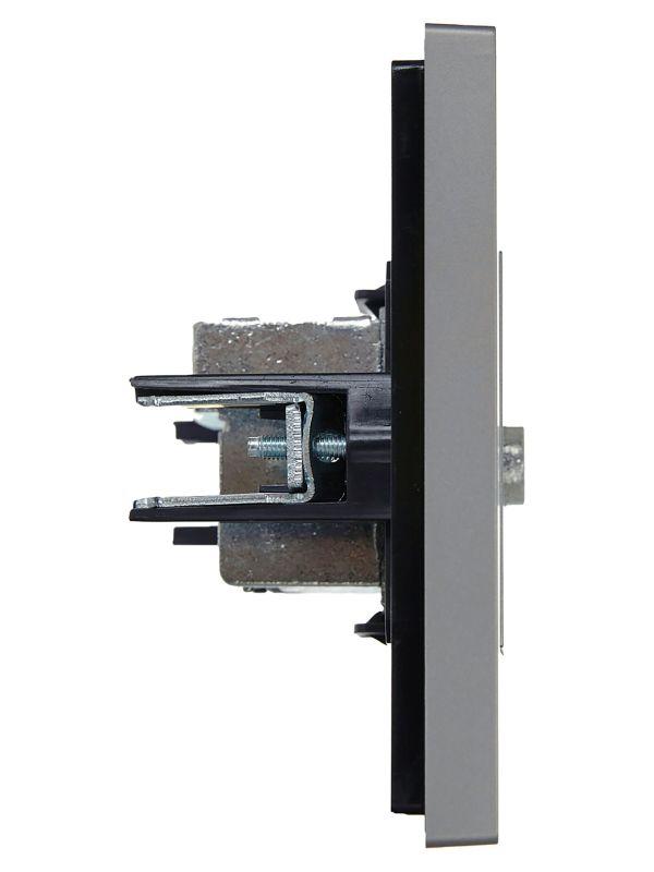  Розетка TV проходная FORTE&PIANO FP529 сталь IEK FP-A10-P-K46 фото в каталоге от BTSprom.by