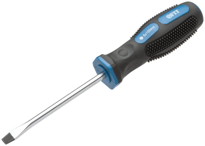  Отвертка "Универсал" CrV сталь прорезиненная ручка профи 6х100мм SL FIT 55144 фото в каталоге от BTSprom.by