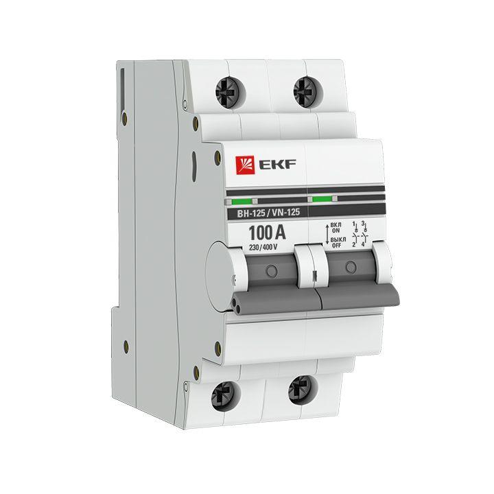 выключатель нагрузки 2п 100а вн-125 proxima ekf sl125-2-100-pro от BTSprom.by