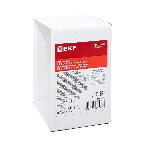  Переключатель кулачковый ПК-1-24 4П 25А "1-0-2" EKF pk-1-24-25 фото в каталоге от BTSprom.by