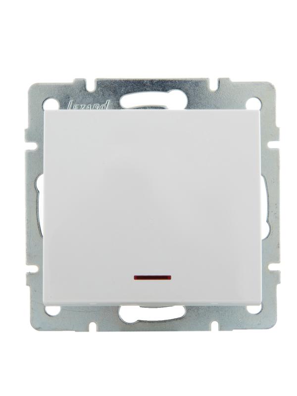 выключатель 1-кл. сп rain ip20 с подсветкой механизм бел. lezard 703-0288-111 от BTSprom.by