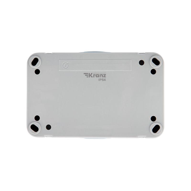  Блок розеток 2-м ОП Mini OG IP54 горизонт. с заземл. сер. Kranz KR-78-0806 фото в каталоге от BTSprom.by