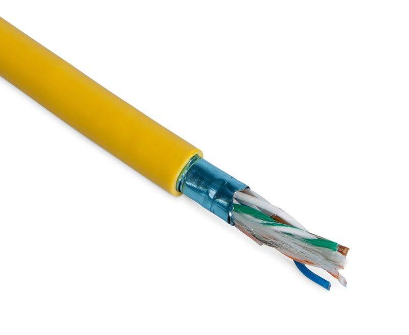 кабель витая пара экранир. f/utp кат.5e 4 пары 26 awg мж patch экран-фольга pvc -20град.c-+75град.c futp4-c5e-p26-in-pvc-yl-305 желт. (уп.305м) hyperline 236286 от BTSprom.by
