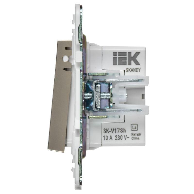  Кнопка звонка SKANDY 10А SK-V17Sh для отелей с индикацией шампань IEK SK-V14-2-10-K37 фото в каталоге от BTSprom.by