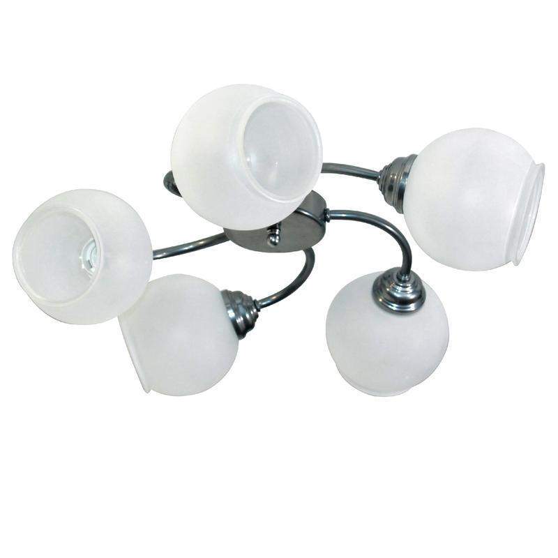 светильник нсб 01-5х60-120 "камила" 151 плафон 8248 люстра реновация матов. хром (групп. упак.) элетех 1005404138 от BTSprom.by