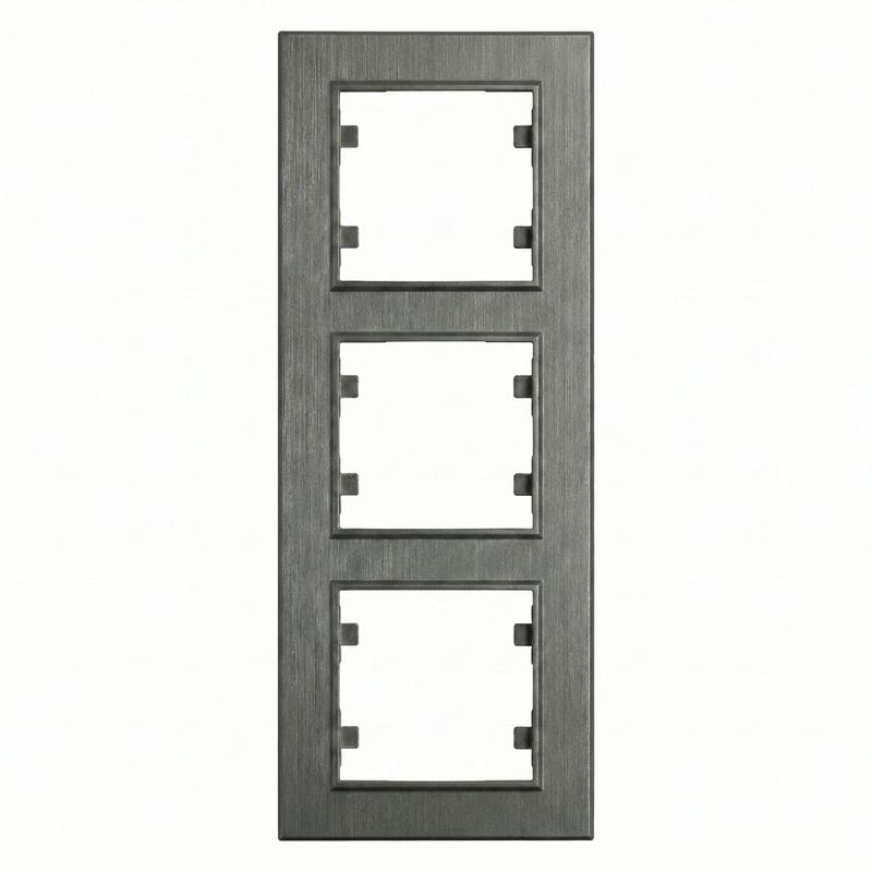 рамка 3-м вертикальная karea line дым. makel 86050708 от BTSprom.by