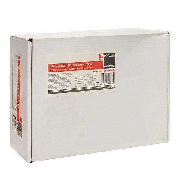  Рубильник 3п 315А без рукоятки управления TwinBlock PROxima EKF tb-s-315-3p фото в каталоге от BTSprom.by