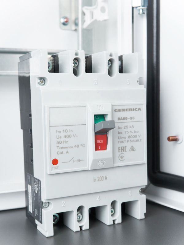  Выключатель автоматический 3п 200А 25кА ВА66-35 GENERICA SAV30-3-0200-G фото в каталоге от BTSprom.by