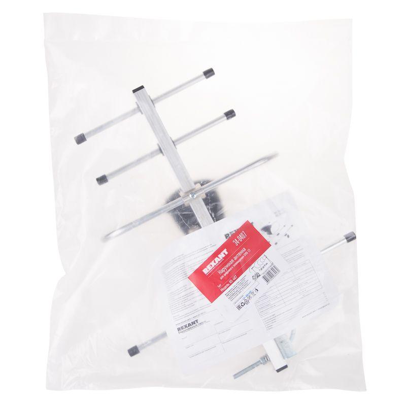  Антенна ТВ наружная для цифрового телевидения DVB-T2 (модель RX-407) (пакет) Rexant 34-0407 фото в каталоге от BTSprom.by