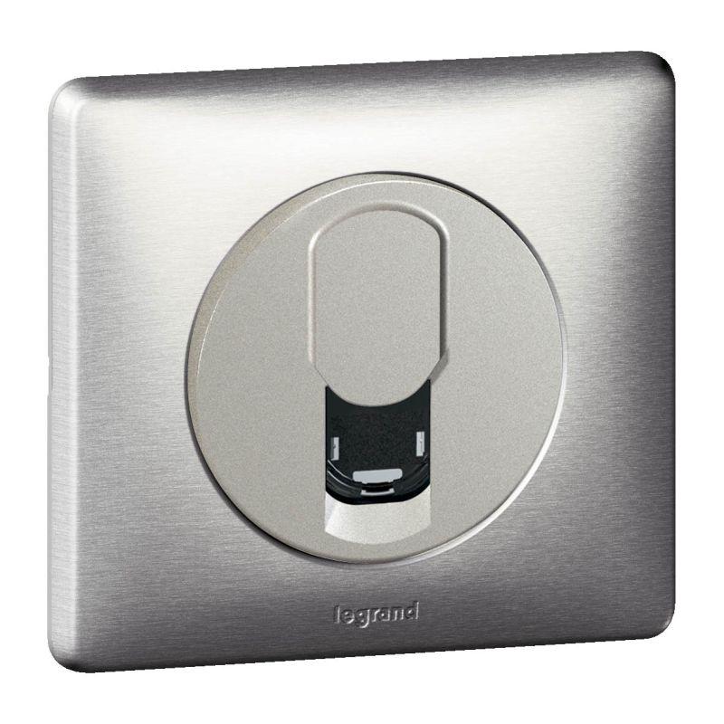  Панель лицевая Celiane для розетки телефонной RJ11 титан Leg 068537 фото в каталоге от BTSprom.by