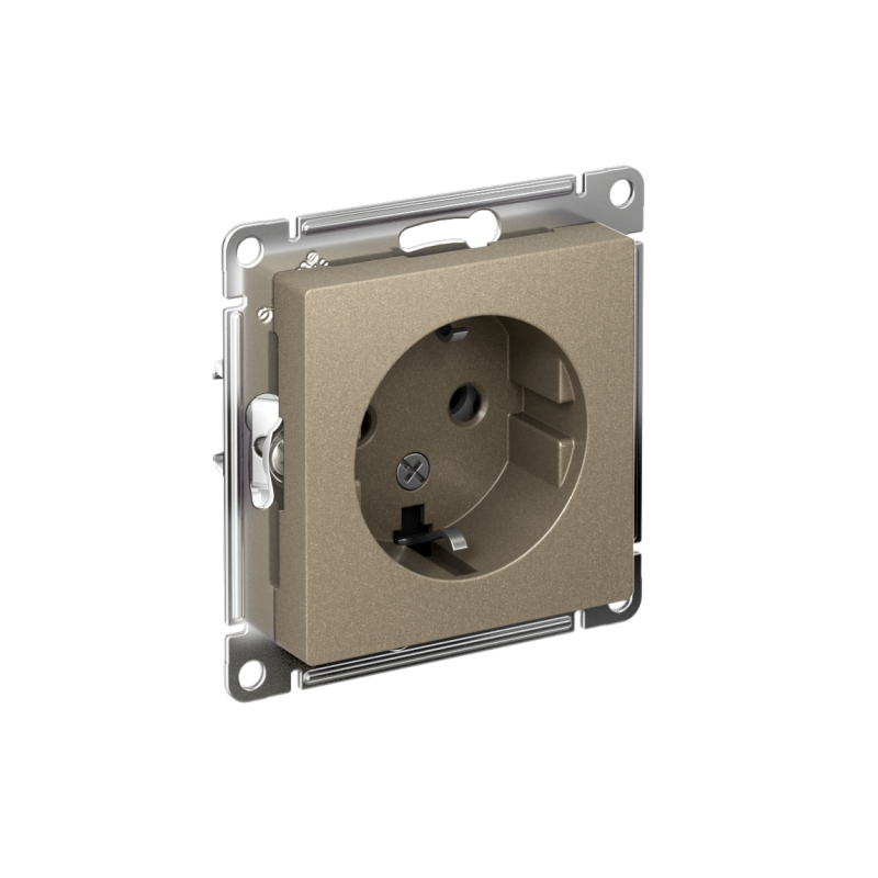 розетка 1-м сп atlasdesign 16а ip20 с заземл. механизм шампань se atn000543 от BTSprom.by