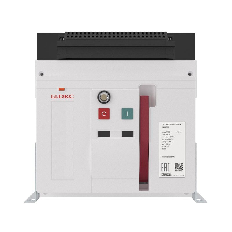 выключатель нагрузки 100ка yon ags32x-l3fh-0-222k типоразмер l фиксированный управление 220в ac горизонт. подкл. dkc от BTSprom.by