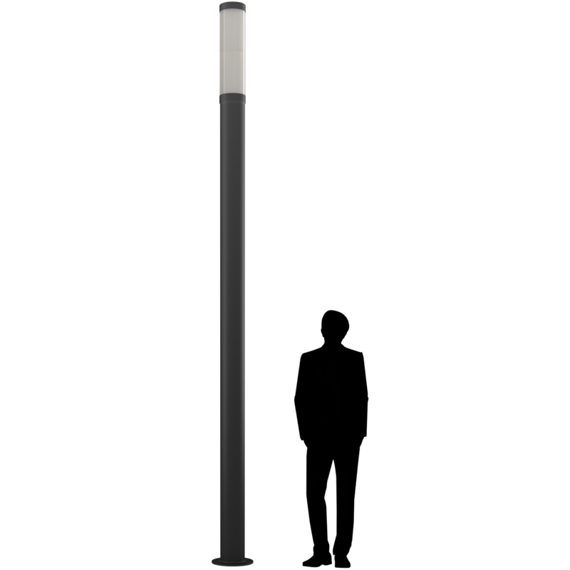 светильник coloss led 30w rs 830 ral9005 pole 3m ст 4798000010 от BTSprom.by