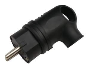 вилка угловая с заземлением каучук 16а ip44 черн. 9220 in home 4690612010229 от BTSprom.by